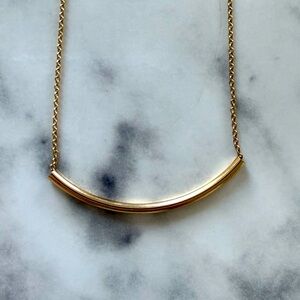 Elegant Gold Tube Necklace